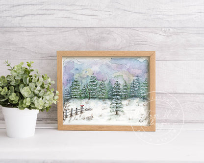 Country Life No.4 ACEO Digital Print Watercolor Painting