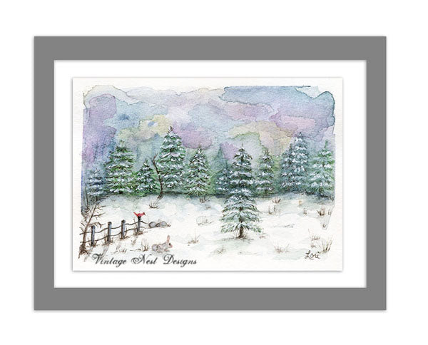 Country Life No.4 ACEO Digital Print Watercolor Painting