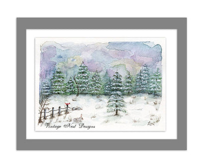 Country Life No.4 ACEO Digital Print Watercolor Painting