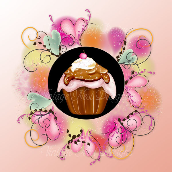 Digital Scrapbooking Cupcake Joy Quick Page No.1 Instant Download
