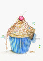 Cupcake Nr. 11 Aquarell Digitaldruck