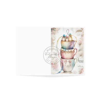 Digital Print Cup of Birds No.1 Greetings Instant Download