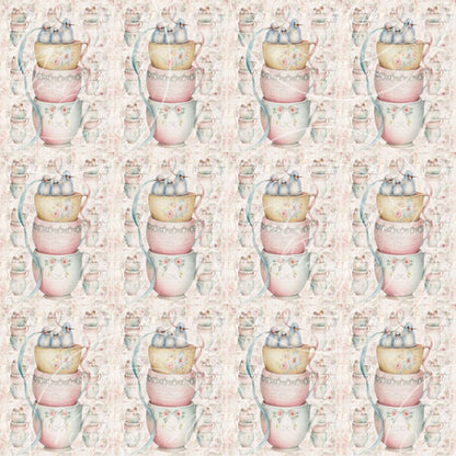 Digital Prints Cup of Birds Paper Pack No.2 Instant Download