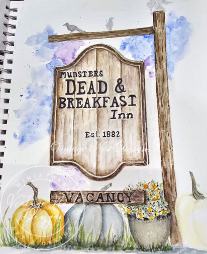 Dead & Breakfast No.1 Digital Print Watercolor Painting
