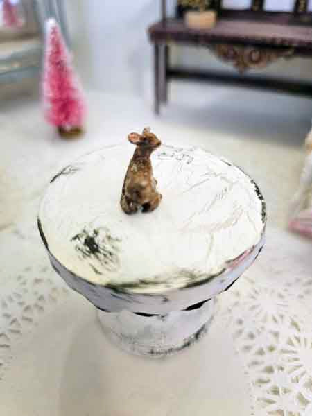 Miniature Deer - Fawn No.6 One of a Kind Handmade Animal Dollhouse Shadow Box Diorama Room