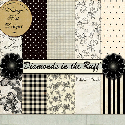 Digital Scrapbooking Diamonds in the Ruff Kit Instant Download