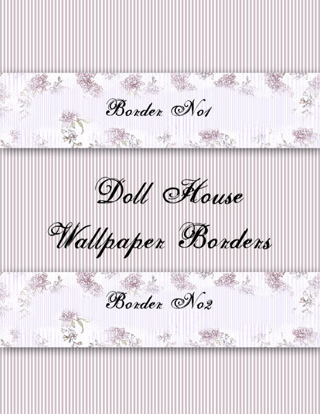 Dollhouse Wallpaper No.3 Digital Prints Illustration Scrapbooking