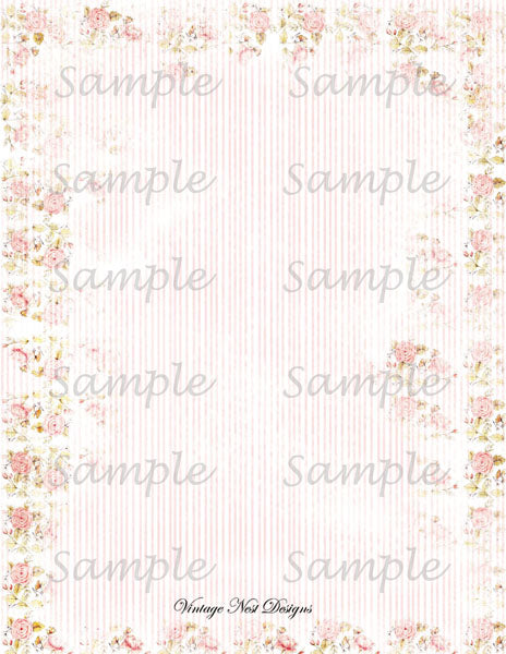 Victorian Roses Wallpaper No.1 Digital Prints Illustration Scrapbooking