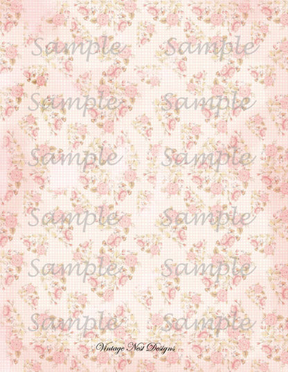 Victorian Roses Wallpaper No.1 Digital Prints Illustration Scrapbooking