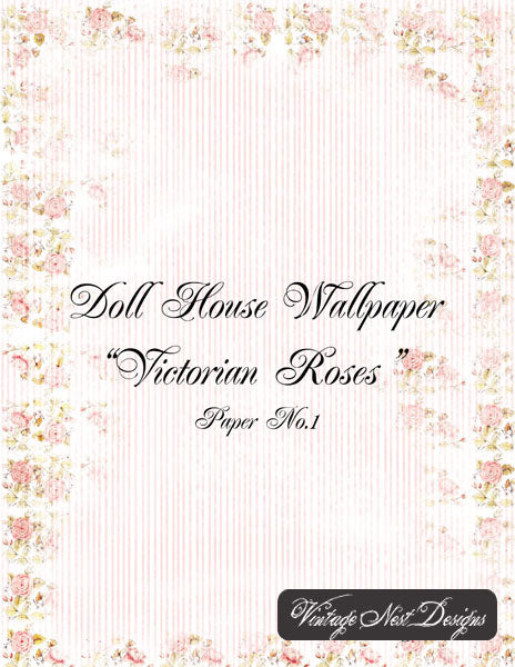 Victorian Roses Wallpaper No.1 Digital Prints Illustration Scrapbooking