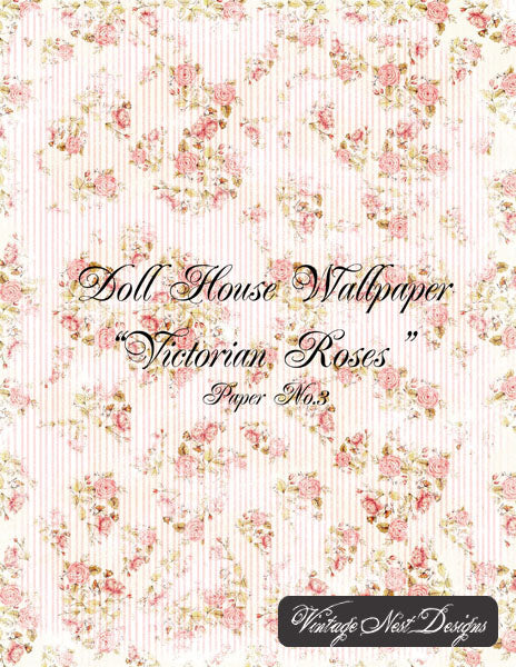 Victorian Roses Wallpaper No.1 Digital Prints Illustration Scrapbooking