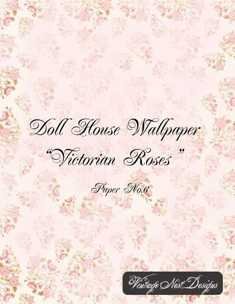 Victorian Roses Wallpaper No.1 Digital Prints Illustration Scrapbooking