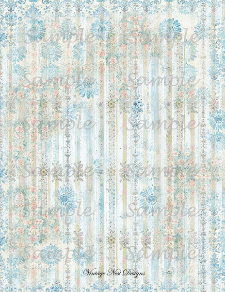 Puppenhaus Tapete Nr.9 Digitale Drucke Illustration Scrapbooking
