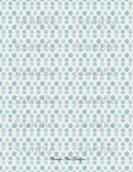 Puppenhaus Tapete Nr.9 Digitale Drucke Illustration Scrapbooking