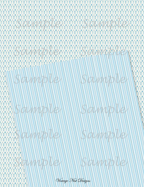 Puppenhaus Tapete Nr.9 Digitale Drucke Illustration Scrapbooking