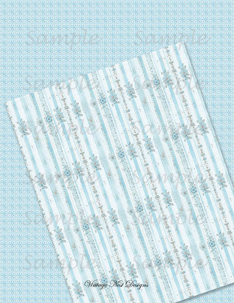 Puppenhaus Tapete Nr.9 Digitale Drucke Illustration Scrapbooking