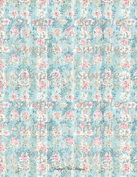 Puppenhaus Tapete Nr.9 Digitale Drucke Illustration Scrapbooking