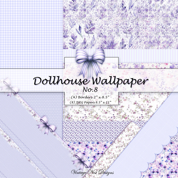 Dollhouse Wallpaper No.8 Digital Prints Illustration Scrapbooking