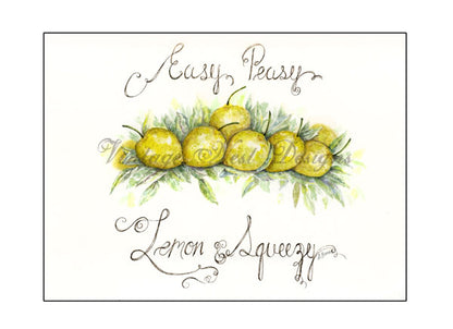Digital Print Easy Peasy No.1 Watercolor Painting Instant Download