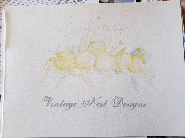 Digital Print Easy Peasy No.1 Watercolor Painting Instant Download