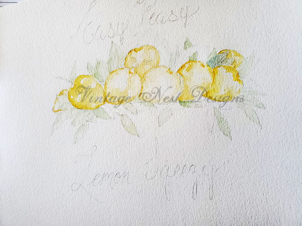 Digital Print Easy Peasy No.1 Watercolor Painting Instant Download