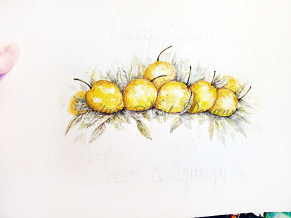 Digital Print Easy Peasy No.1 Watercolor Painting Instant Download