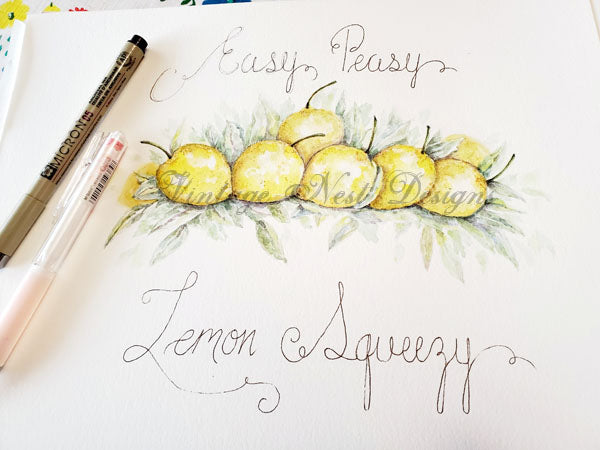 Digital Print Easy Peasy No.1 Watercolor Painting Instant Download