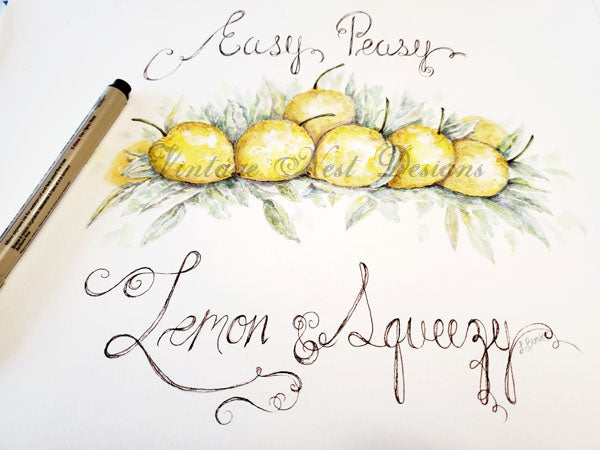 Digital Print Easy Peasy No.1 Watercolor Painting Instant Download
