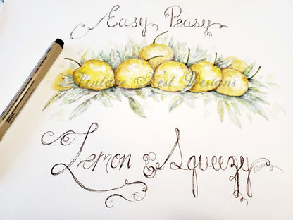 Digital Print Easy Peasy No.1 Watercolor Painting Instant Download