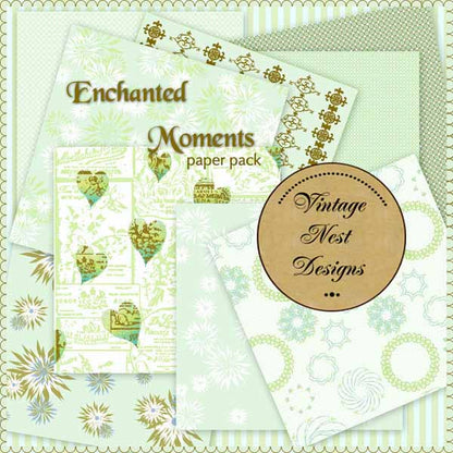 Digital Scrapbooking Enchanted Moments Kit Instant Download