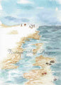 Digital Print Family Beach Fun No.1 Watercolor Painting Instant Download