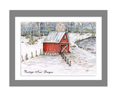 Digital Print Farm Life No.13 Watercolor Painting Instant Download