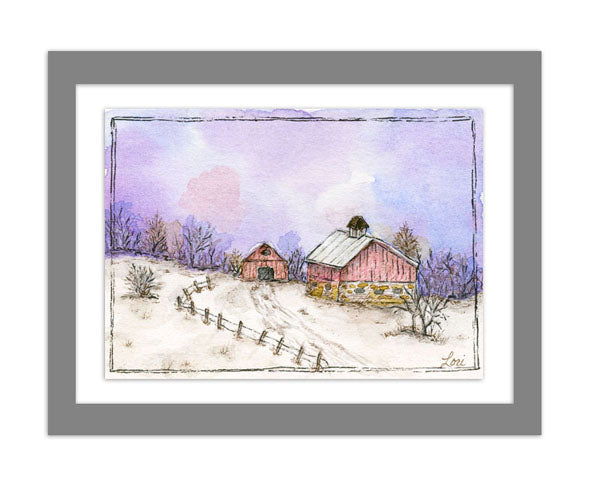 Digital Print Farm Life No.9 ACEO Watercolor Painting Instant Download