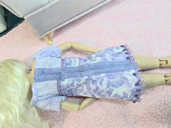 Miniature Barbie Fashion Doll Dress No.1 Handmade 12" Scale