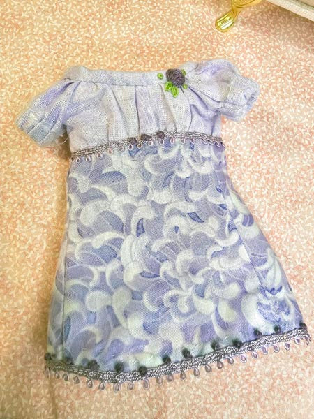 Miniature Barbie Fashion Doll Dress No.1 Handmade 12" Scale