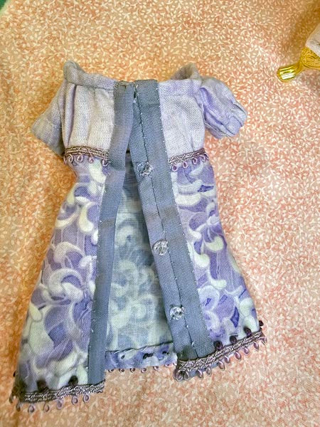 Miniature Barbie Fashion Doll Dress No.1 Handmade 12" Scale