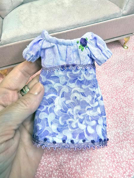 Miniature Barbie Fashion Doll Dress No.1 Handmade 12" Scale