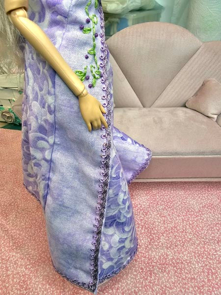 Barbie Miniature Fashion Doll Dress No.2 Handmade 12" Scale