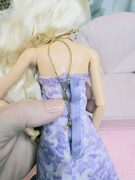 Barbie Miniature Fashion Doll Dress No.2 Handmade 12" Scale