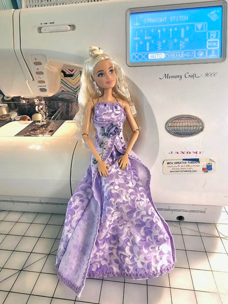 Barbie Miniature Fashion Doll Dress No.2 Handmade 12" Scale