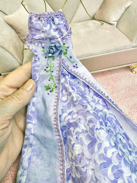 Barbie Miniature Fashion Doll Dress No.2 Handmade 12" Scale