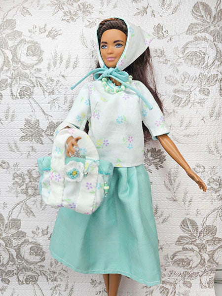 Bar bie Fashion Doll Outfit No.10 Handmade 11.5" Scale Clothes