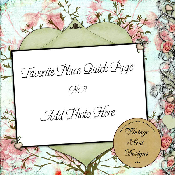 Digital Scrapbooking Favorite Place Quick Page No.2 Instant Download