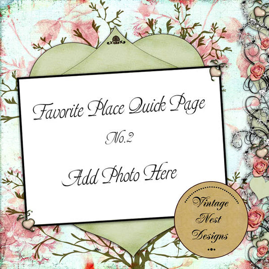 Digital Scrapbooking Favorite Place Quick Page No.2 Instant Download