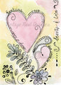 Digital Print Feeling Love No.1 Watercolor Painting Instant Download