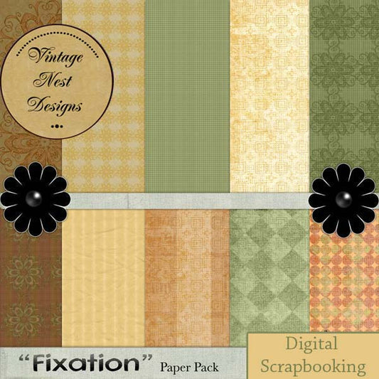 Digital Scrapbooking Fixation Kit Instant Download