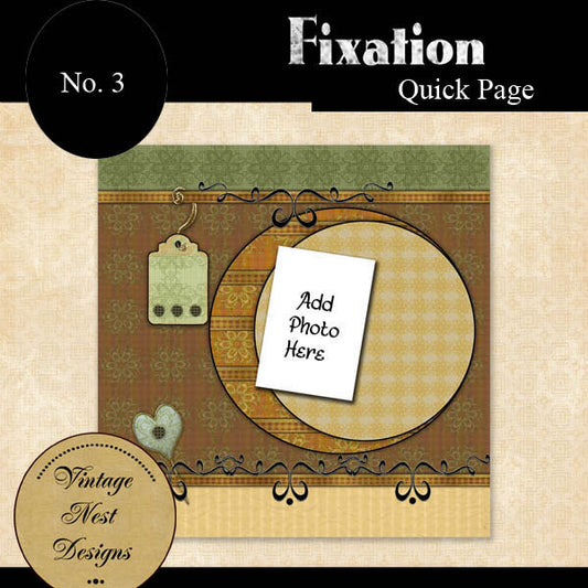 Digital Scrapbooking Fixation Quick Page No.3 Instant Download