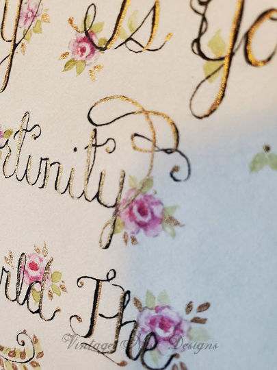 Flowers Quote No.1 Original Watercolor Painting
