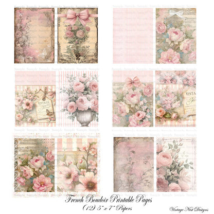 Digital Scrapbooking French Boudoir No.1 Kit Instant Download