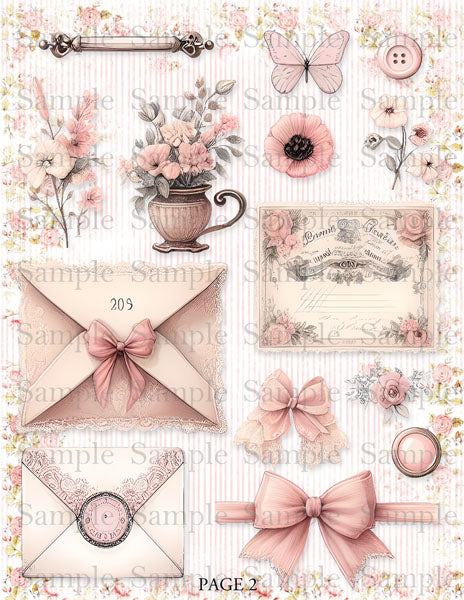 Digital Scrapbooking French Boudoir No.1 Kit Instant Download